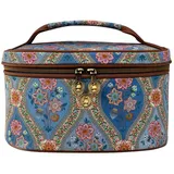 PiP Studio Kosmetikkoffer Cleo Beauty Case Ornamento, mit Kunstlederdetails und Markenpatches blau