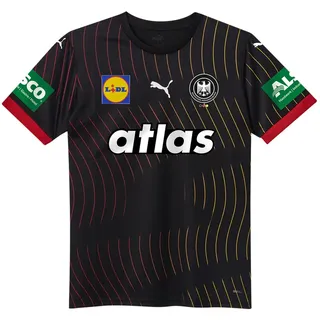 Puma DHB Away Jersey Jr SS25 with sponsor Kinder schwarz - 128