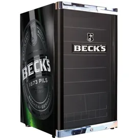 CUBES HC 283 E BECK'S Getränkekühlschrank (115 l, 845 mm hoch, Schwarz)