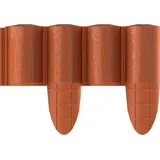 Cellfast ECO Rasenkante Palisade Gartenpalisade Raseneinfassung Beetumrandung Dekorativ UV-Strahlenbeständig Ziegelrot 2,4m