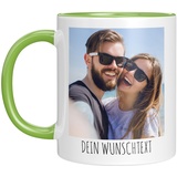 TassenTicker - Tasse selber gestalten - mit Bild und Foto - Personalisiert - Fototasse - bedrucken lassen - Geschenk - Werbetasse - Firmentasse - Logo (Grün)