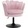 Woltu Schminktisch Stuhl Blumenform, Schminkstuhl mit Lehne, Esszimmerstuhl höhenverstellbar, Barstuhl 360° drehbar, Drehhocker 150 kg belastbar, runder Hocker, mit Samtbezug, Rosa, BH420rs-1
