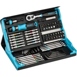 HAZET SmartCase Bit Satz 2200SC-31 ∙ Sechskant6,3 (1/4 Zoll) ∙ Schlitz Profil, Kreuzschlitz Profil PH, Pozidriv Profil PZ, Innen Sechskant Profil, Inn