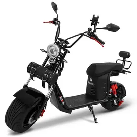 Rolektro Rolektro, E-Chopper 45, Schwarz, 45 km/h, 2 x 60V-25,6Ah Lithium-Akku, 3000 Watt - Schwarz