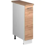 Vicco Apothekerschrank Fame-Line, Goldkraft Eiche/Weiß, 20 cm, AP Eiche, zur Kombination mit weiteren Modulen der Fame-Line Serie