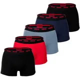 Hugo Herren Boxershorts, 5er Pack (Packung, 5 St., 5er-Pack), mit HUGO Schriftzug, lila