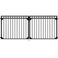 GAH Alberts Doppeltor 120 x 300 cm Schwarz/Aluminium