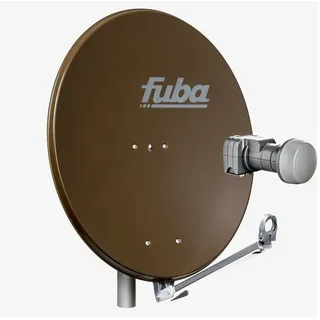 Fuba DAL 802 B Sat Anlage Antenne Schüssel Spiegel Twin LNB DEK 217 2 Teilnehmer Alu Sat-Schüssel/Sat-Spiegel braun - Fuba DEK 217 Twin LNB für 2