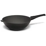 Hoffmann STONIQ Wokpfanne Ø 30 cm – PFAS-frei, Aluguss Wok mit abnehmbarem Stiel, IQ-SHIELD Antihaftbeschichtung, induktionsgeeignet, backofenfest 300 °C – Made in Germany WOK (ohne Deckel)