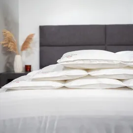 Künsemüller Exclusiv Faserbettdecke warm 200 x 200 cm Daunen-Feeling durch modernste Fasertechnologie - Weiß