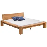 Hasena Balkenbett, Eiche, Holz, Wildeiche, massiv, 160x200 cm, in verschiedenen Größen erhältlich, Schlafzimmer, Betten, Doppelbetten