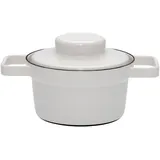 RIESS Topf mit Deckel 16 cm, 0,75 Liter Light Grey Emaille