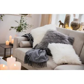 Biederlack Soft Impression im Doubleface-Look Kuscheldecke 150 x 200 cm Grau/Silber