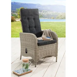 Destiny PALMA Luna Sitzgruppe vintage Weiß Tisch 165x90 Loungegruppe Hochlehner
