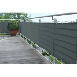 Floracord Balkonverkleidung 300 x 65 cm grau Polyester