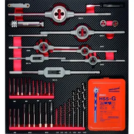 PROJAHN Werkstattwagen GALAXY mit 7 Schubfächern und 210-tlg. Bestückung Rot/Anthrazit,