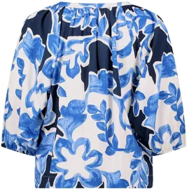 Betty & Co Schlupfbluse mit Print Blau/Weiß 36