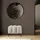 konsimo® Sitzhocker Veloursstoff 60 x 50 x 50 cm Blau/Schwarz