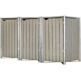 Hide Mülltonnenbox 240 l natur grau