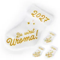goldprintz Du wirst Uroma I Schwangerschaft verkünden 2027 I goldig bedruckte Babysocke I Wir bekommen ein Baby verkünden I Verkündung Schwangerschaft I Baby Überraschung I Babynews verkünden