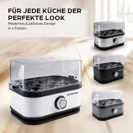 GOURMETmaxx Eierkocher 6 Eier + Eipicker Weiß