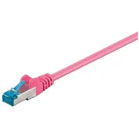 Goobay CAT 6A Patchkabel, S/FTP PiMF Magenta