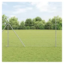 vidaXL Wildzaun 1000 x 150 cm Silber/Eisen