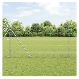 vidaXL Wildzaun 1000 x 150 cm Silber/Eisen