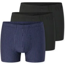 SCHIESSER 95/5 Essentials Boxershorts Schwarz / Blau XL 3er Pack