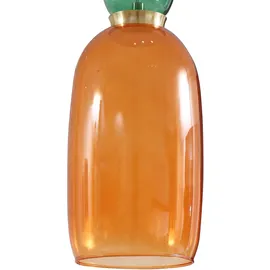 LUCANDE Fay 1-flg. 15 cm rund gelb aus Glas