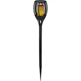 Grundig Gartenfackel Kunststoff 72 cm Solar LED schwarz/lila