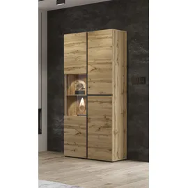 OTTO home Vitrine Cross 79,5 x 40 x 183,5 cm Beige