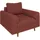 s-style möbel Sessel Zara Cord 70 x 70 x 70 cm Rot mit Kissen