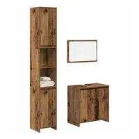 VidaXL Badmöbel-Set Altholz-Optik 3-tlg. Braun