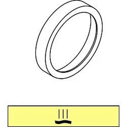 Ideal Standard Dekorring DEA, mit Symbol Wanneneinl. A860862AA Armaturenmodule, Chrom