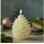 MARELIDA LED Kerze Tannenzapfen 15,5 cm creme