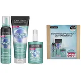 John Frieda Volume Lift Vorteils-Set - Inhalt: Shampoo, 250ml + Ansatzbooster, 125ml + Volume Lift Mousse, 200ml - Für dünnes Haar - Volumen durch Styling