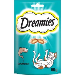 DREAMIES 60g - eine Delikatesse für eine Katze mit leckerem Lachs