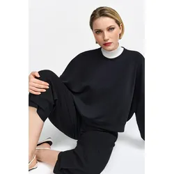 RICHROYAL Kurzarmshirt »Tencel peached Shirt«, modische Kurzarmsweatshirt RICHROYAL black S