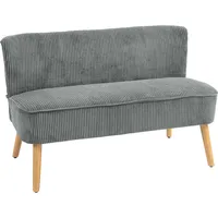 Homcom Sofa,, Grau Kunststoff, 117x77x56.5 cm, Wohnzimmer, Sofas -