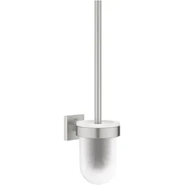 Grohe Start Cube - Toilettenbürstengarnitur (Wandmontage, verdeckte Befestigung, Material: Glas/Metall), supersteel,