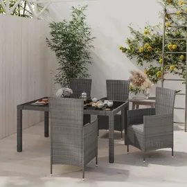 vidaXL Garten-Essgruppe 5-tlg. Grau