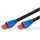 goobay 94392 Outdoor Patchkabel CAT 6 Kabel / 2fach PE Mantel Wasserdicht / RJ45 Stecker Ethernet Kabel / Außenbereich Netzwerkkabel 20m / Schwarz / LAN Kabel 20m