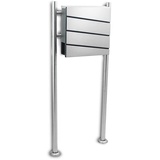 BITUXX Design Standbriefkasten MS-18394 Postkasten Blende Edelstahl Diagonal