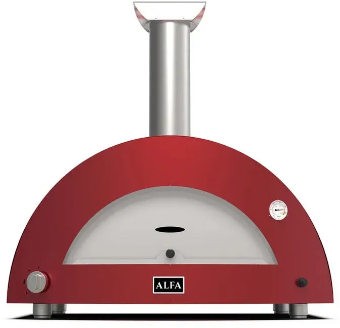Alfa Forni Moderno 3 Pizze, Gas/Hybrid, Rot