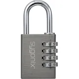 Sygonix SY-6932350 Vorhängeschloss 40mm 4-Digit Titanium Grey Zahlenschloss