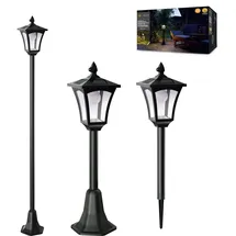 NORTHPOINT Außenleuchte Solar 65-175 cm schwarz 20lm inkl. Bewegungsmelder/Dämmerungssensor