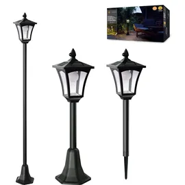 NORTHPOINT Außenleuchte Solar 65-175 cm schwarz 20lm inkl. Bewegungsmelder/Dämmerungssensor