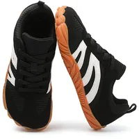 AONEGOLD Barfußschuhe Herren Damen Breite Zehenbox Barfuss Schuhe Leichte Minimalistische Traillaufschuhe Outdoor rutschfest Walkingschuhe Atmungsaktiv Fitnessschuhe (Schwarz,40EU) - 40 EU
