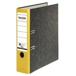 FALKEN Recycling Ordner gelb marmoriert Karton 8,0 cm DIN A4